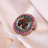 Georgian Moss Agate Gem Set Brooch-Charlotte Sayers Antique Jewellery