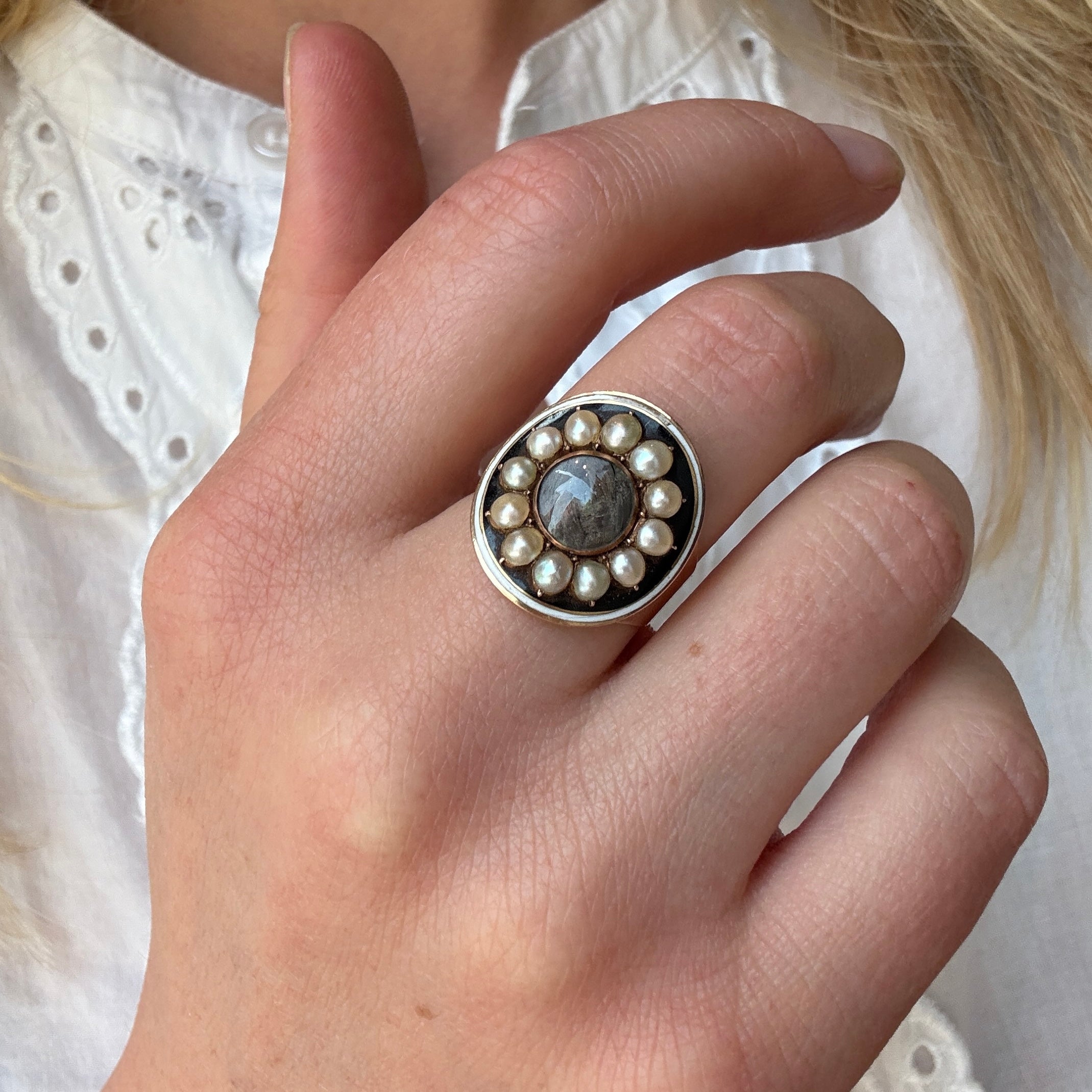 Georgian Mourning Ring-Charlotte Sayers Antique Jewellery