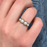 Georgian Natural Pearl Line Ring-Charlotte Sayers Antique Jewellery