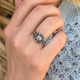 Georgian Old Cut Diamond Cluster Ring-Charlotte Sayers Antique Jewellery