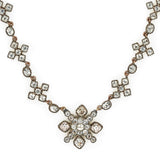 Georgian Paste Maltese Cross Necklace-Charlotte Sayers Antique Jewellery