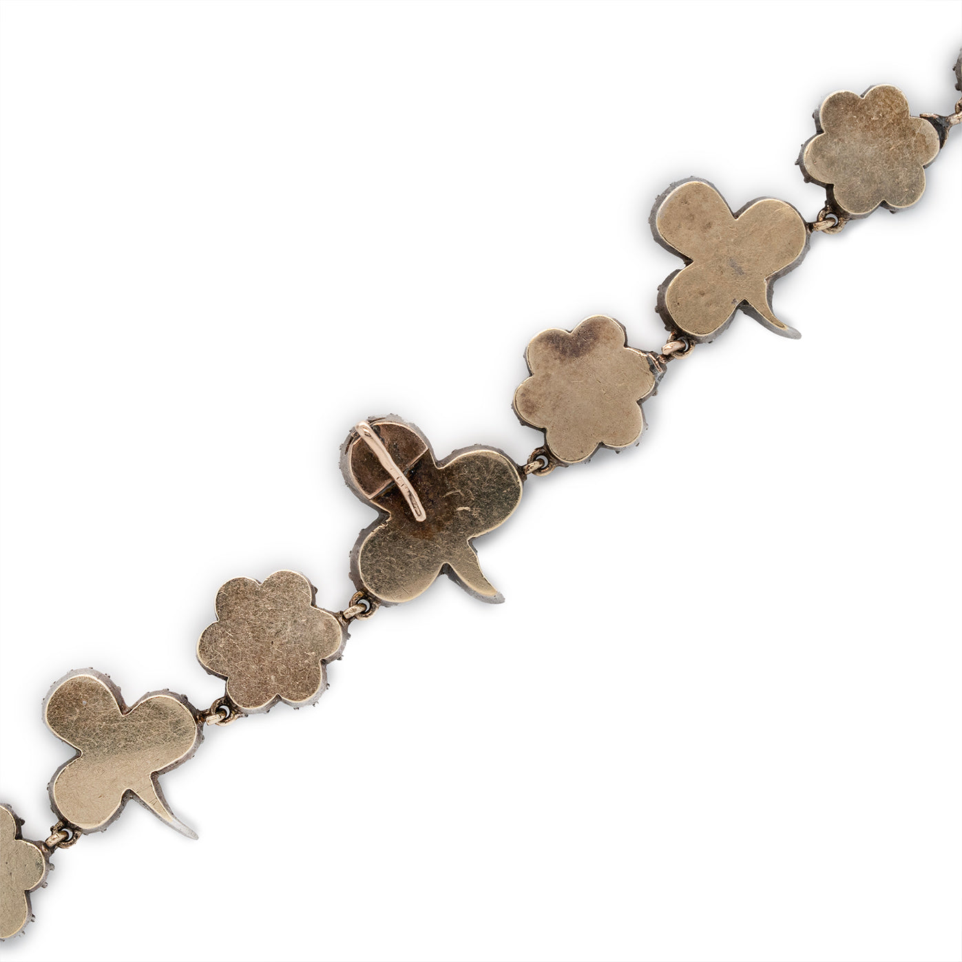 Georgian Paste Trefoil Necklace-Charlotte Sayers Antique Jewellery