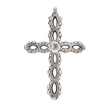 Georgian Paste and Silver Cross Pendant-Charlotte Sayers Antique Jewellery