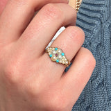 Georgian Pearl and Turquoise Ring-Charlotte Sayers Antique Jewellery
