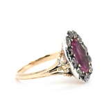 Georgian Pink Topaz and Diamond Ring-Charlotte Sayers Antique Jewellery