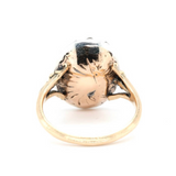 Georgian Pink Topaz and Diamond Ring-Charlotte Sayers Antique Jewellery