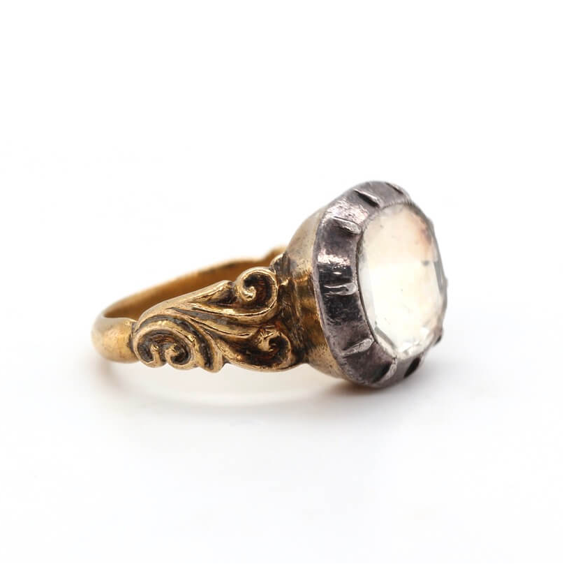 Georgian Rock Crystal Ring-Charlotte Sayers Antique Jewellery