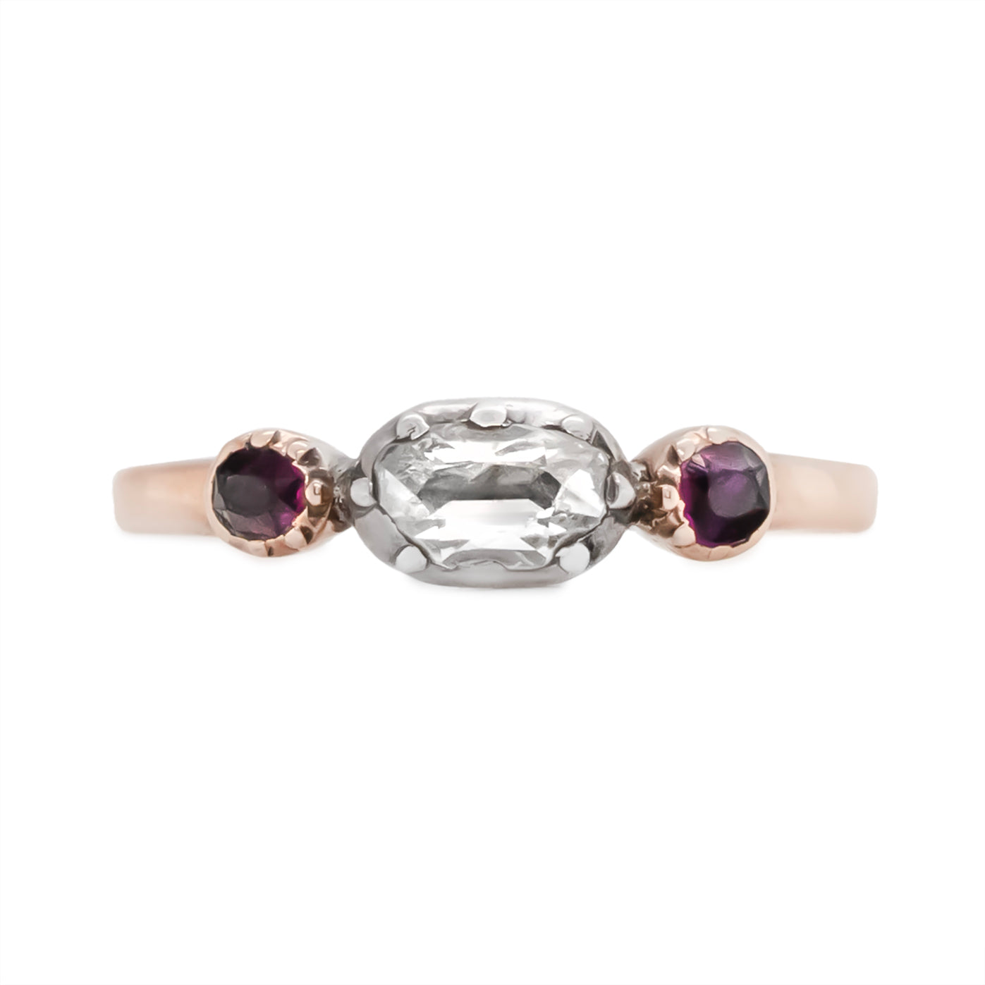 Georgian Ruby and Diamond Ring-Charlotte Sayers Antique Jewellery