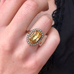 Georgian Topaz Pearl Ring-Charlotte Sayers Antique Jewellery