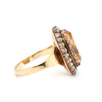 Georgian Topaz Pearl Ring-Charlotte Sayers Antique Jewellery
