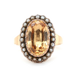 Georgian Topaz Pearl Ring-Charlotte Sayers Antique Jewellery