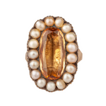 Georgian Topaz and Pearl Ring-Charlotte Sayers Antique Jewellery