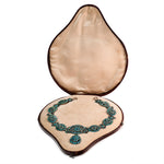 Georgian Turquoise Paste Necklace-Charlotte Sayers Antique Jewellery