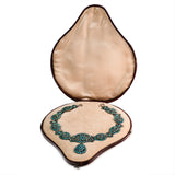 Georgian Turquoise Paste Necklace-Charlotte Sayers Antique Jewellery