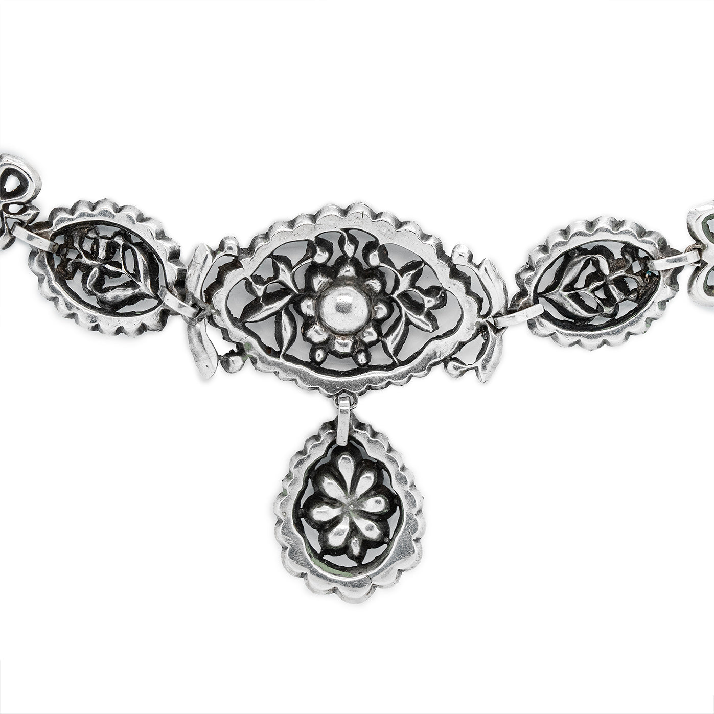 Georgian Turquoise Paste Necklace-Charlotte Sayers Antique Jewellery