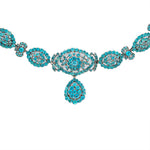 Georgian Turquoise Paste Necklace-Charlotte Sayers Antique Jewellery