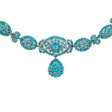 Georgian Turquoise Paste Necklace-Charlotte Sayers Antique Jewellery