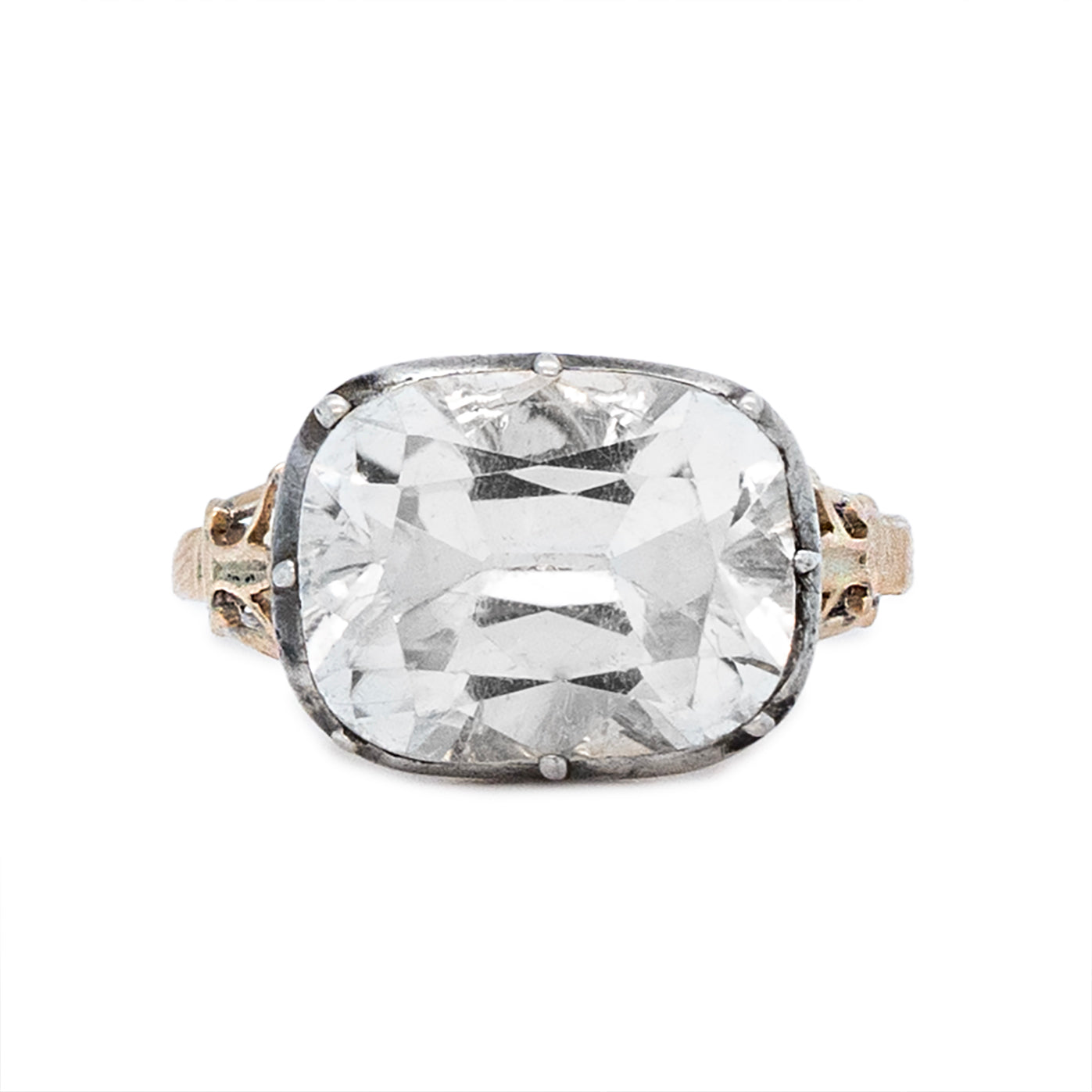 Georgian White Topaz Ring-Charlotte Sayers Antique Jewellery