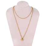 Gold Heart Pendant and Chain-Charlotte Sayers Antique Jewellery