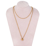Gold Heart Pendant and Chain-Charlotte Sayers Antique Jewellery