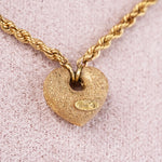 Gold Heart Pendant and Chain-Charlotte Sayers Antique Jewellery