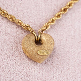 Gold Heart Pendant and Chain-Charlotte Sayers Antique Jewellery