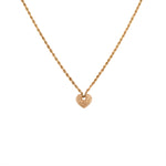 Gold Heart Pendant and Chain-Charlotte Sayers Antique Jewellery