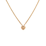 Gold Heart Pendant and Chain-Charlotte Sayers Antique Jewellery