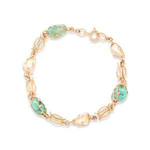 Late Victorian Turquoise and Pearl Bracelet