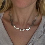 Jensen Silver Collar Necklace-Charlotte Sayers Antique Jewellery