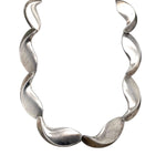 Jensen Silver Collar Necklace-Charlotte Sayers Antique Jewellery