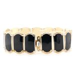 Norwegian Black Enamel Bracelet-Charlotte Sayers Antique Jewellery