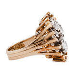 Old European Cut Diamond Cocktail Ring-Charlotte Sayers Antique Jewellery