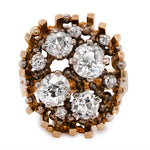 Old European Cut Diamond Cocktail Ring-Charlotte Sayers Antique Jewellery