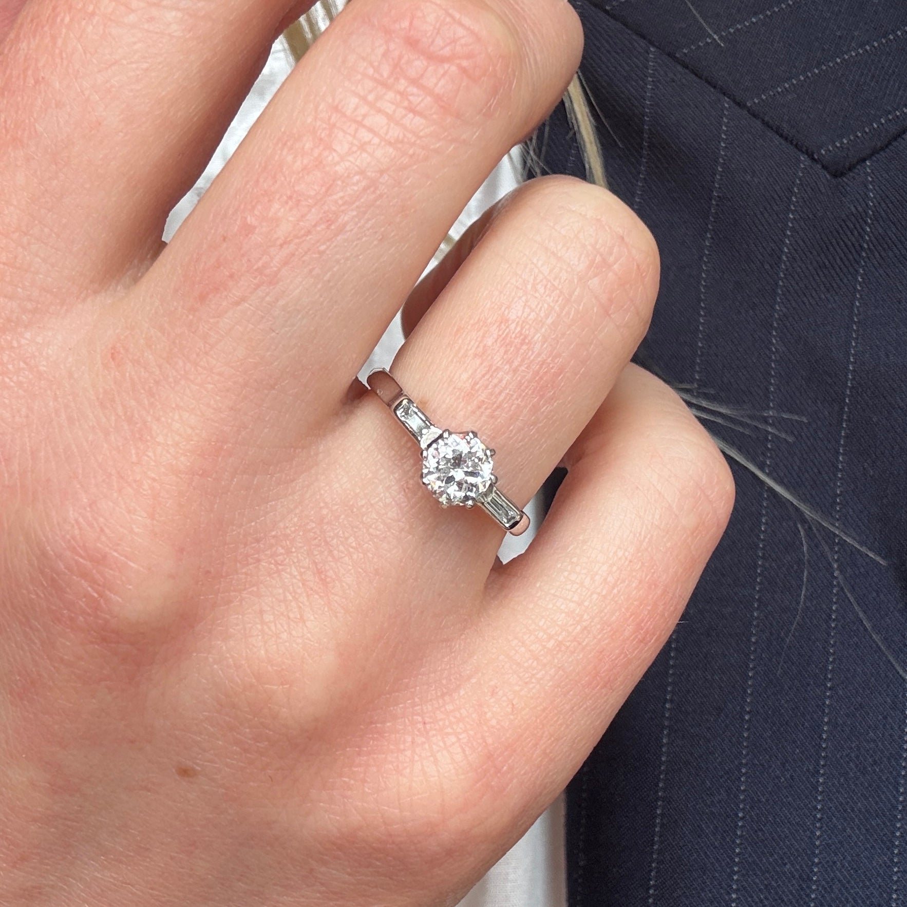 Old Mine Cut Diamond Ring-Charlotte Sayers Antique Jewellery