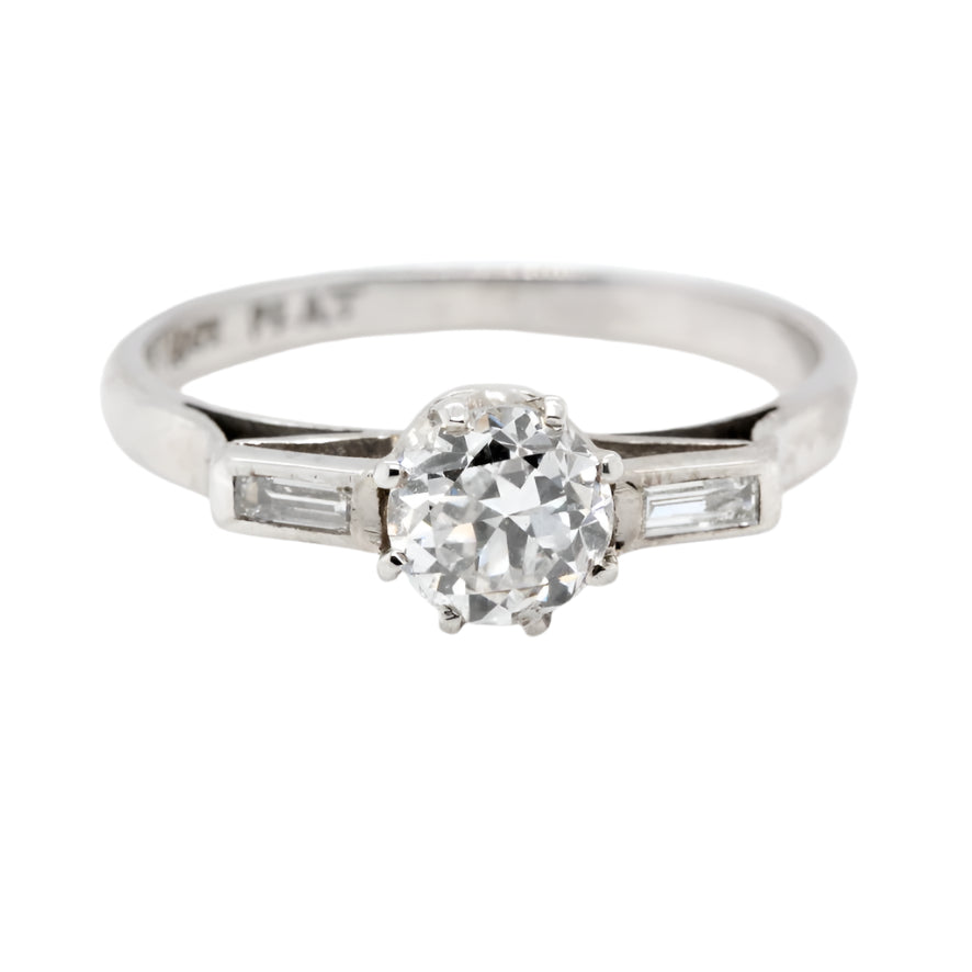 Old Mine Cut Diamond Ring-Charlotte Sayers Antique Jewellery