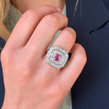 Pink Sapphire and Diamond Ring-Charlotte Sayers Antique Jewellery