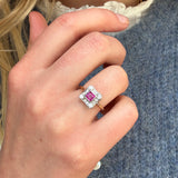 Pink Sapphire and Diamond Ring-Charlotte Sayers Antique Jewellery
