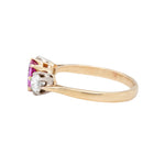 Pink Sapphire and Diamond Ring-Charlotte Sayers Antique Jewellery
