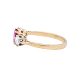 Pink Sapphire and Diamond Ring-Charlotte Sayers Antique Jewellery