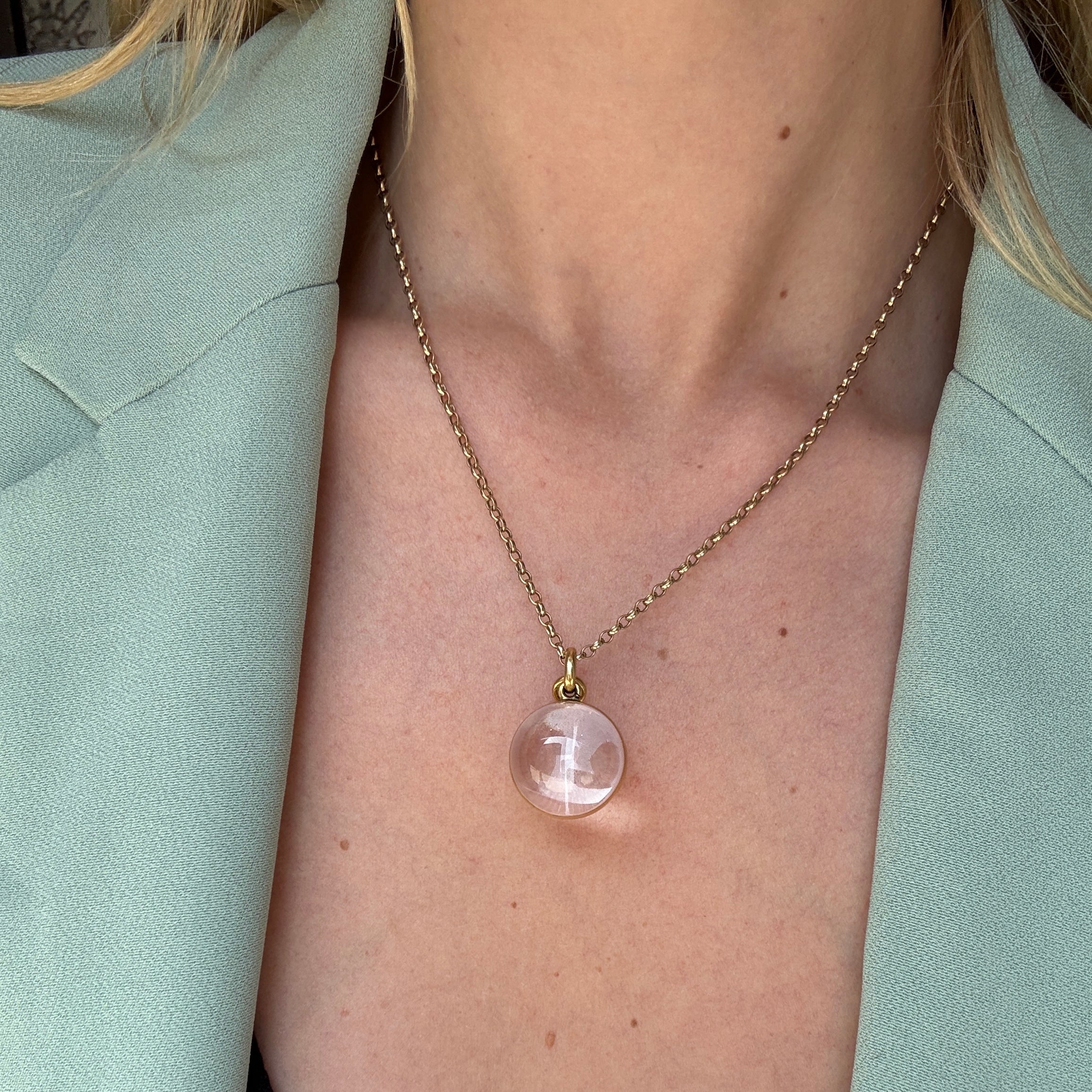 Rock Crystal Gold Locket-Charlotte Sayers Antique Jewellery