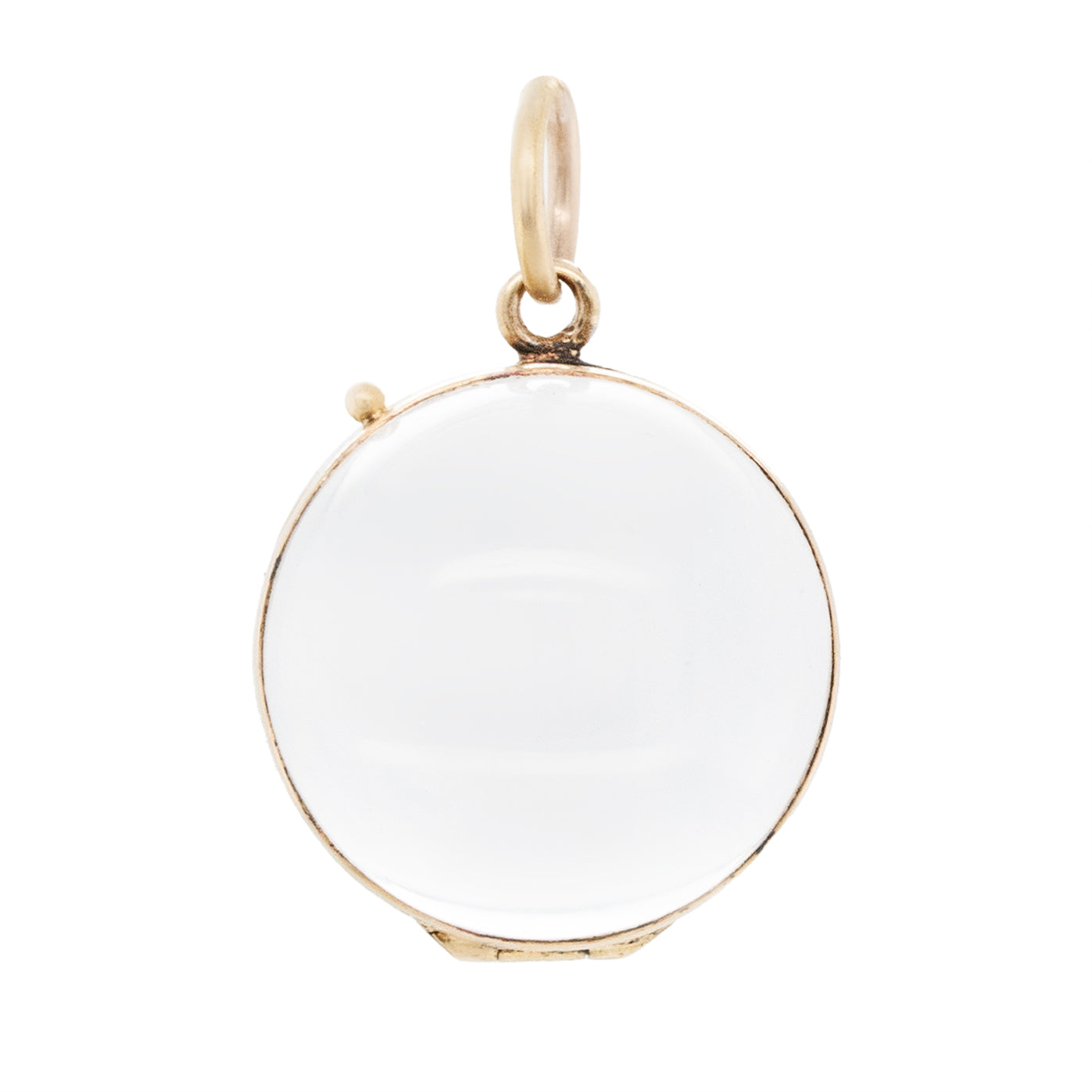 Rock Crystal Orb Locket-Charlotte Sayers Antique Jewellery