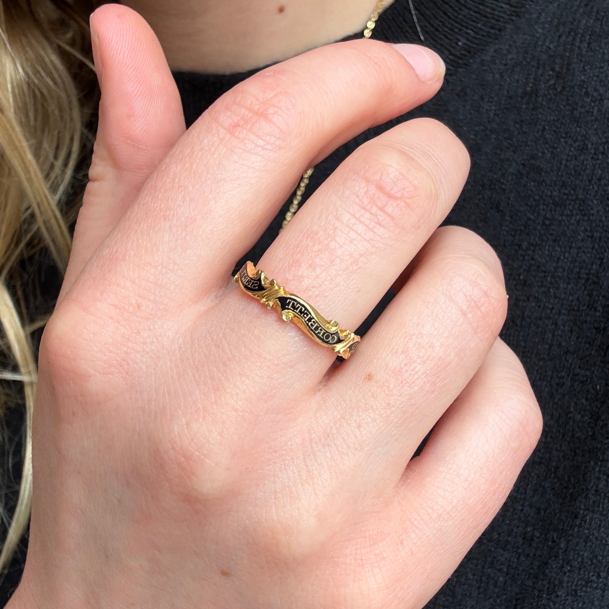 Rococo Memorial Ring-Charlotte Sayers Antique Jewellery