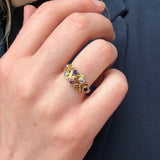 Ruby Sapphire and Diamond Ring-Charlotte Sayers Antique Jewellery