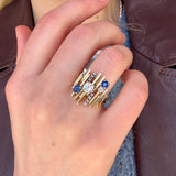 Sapphire and Diamond 1970's Ring-Charlotte Sayers Antique Jewellery