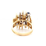 Sapphire and Diamond 1970's Ring-Charlotte Sayers Antique Jewellery