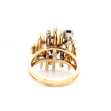 Sapphire and Diamond 1970's Ring-Charlotte Sayers Antique Jewellery