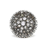 Sicilian Rose Cut Diamond Circular Toppa Ring-Charlotte Sayers Antique Jewellery