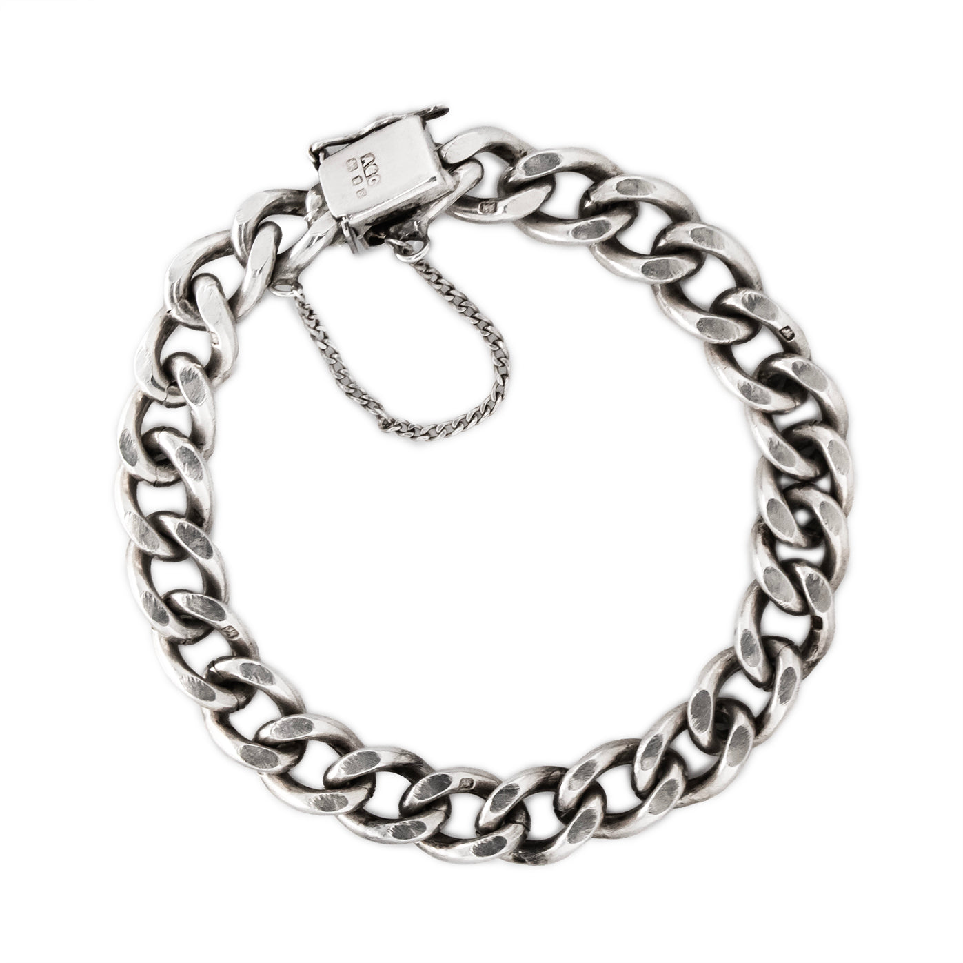 Silver Chain Bracelet-Charlotte Sayers Antique Jewellery