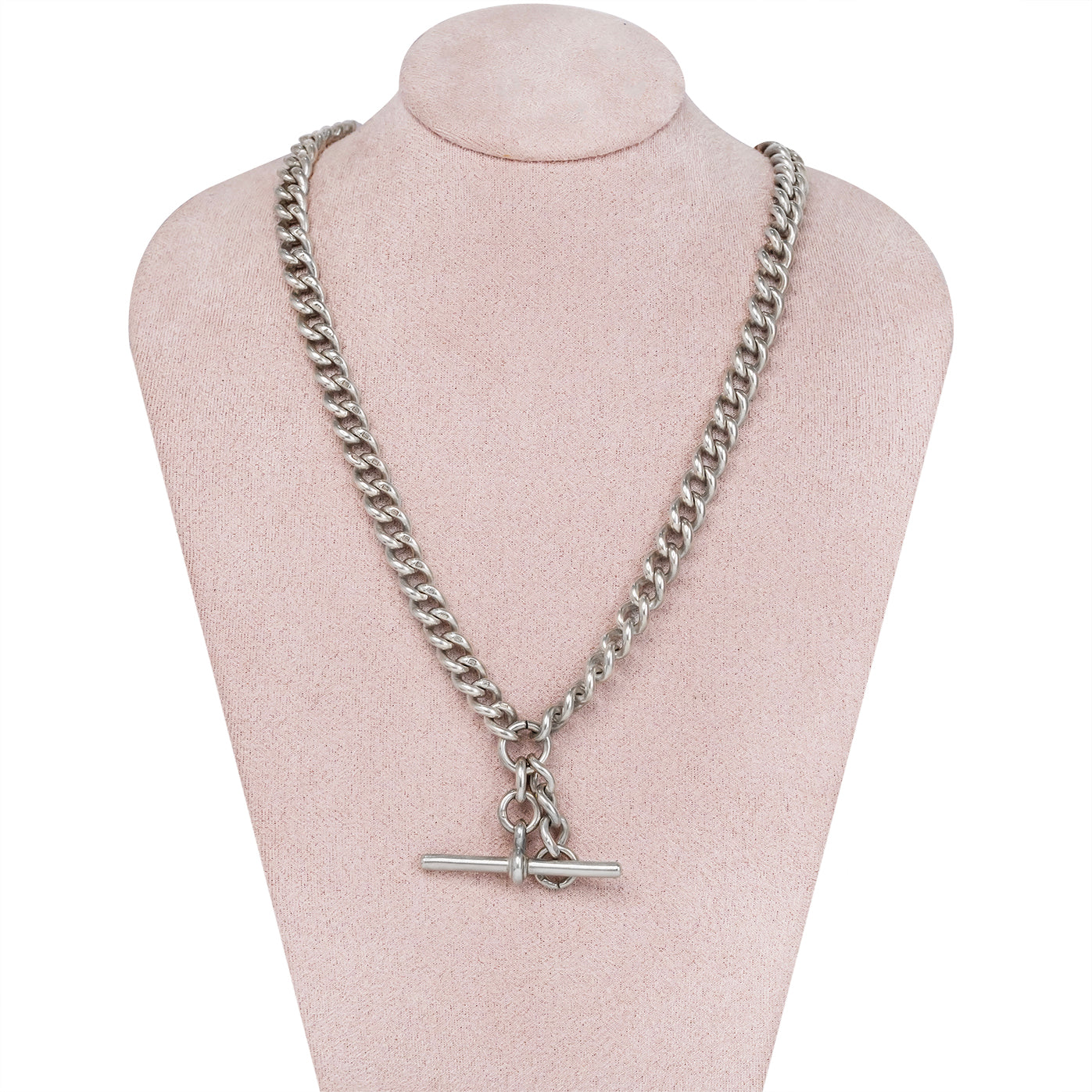 Silver Victorian Albert Chain-Charlotte Sayers Antique Jewellery